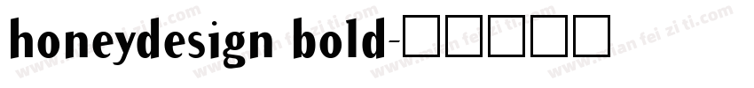 honeydesign bold字体转换